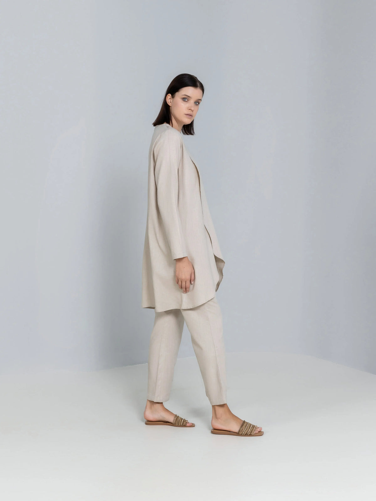 Flare Linen Trousers