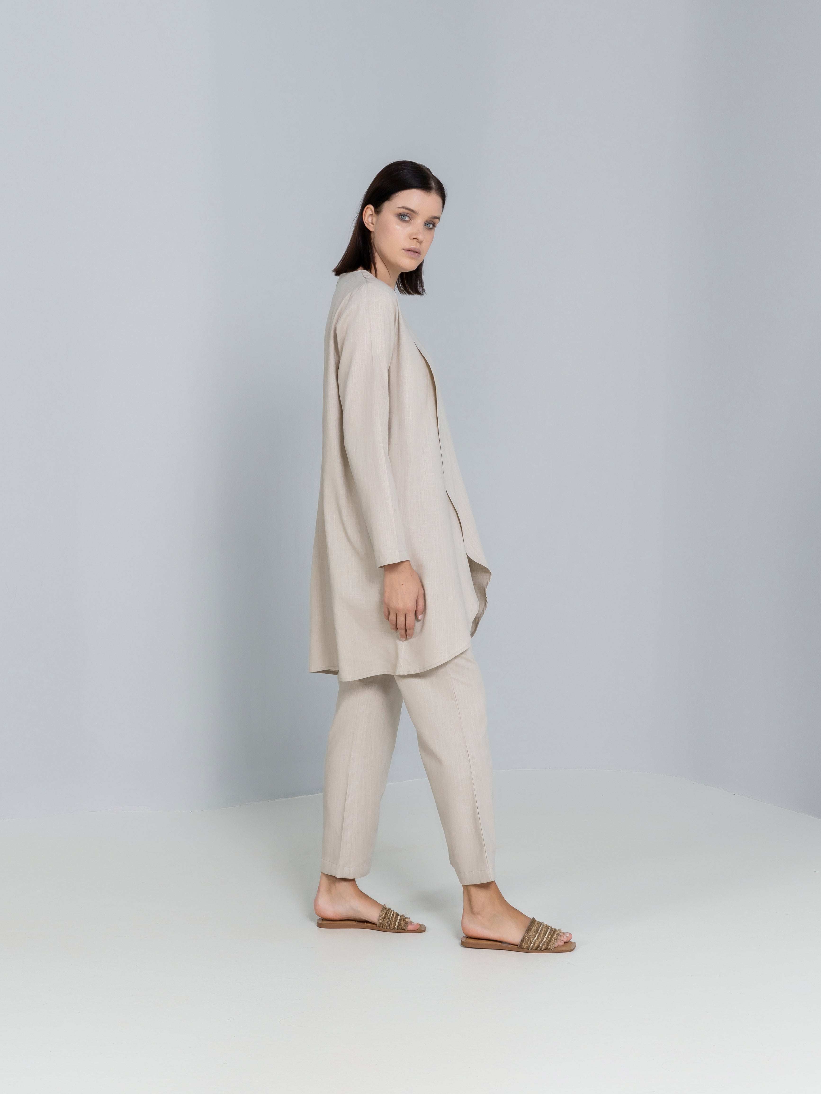 Flare Linen Trousers