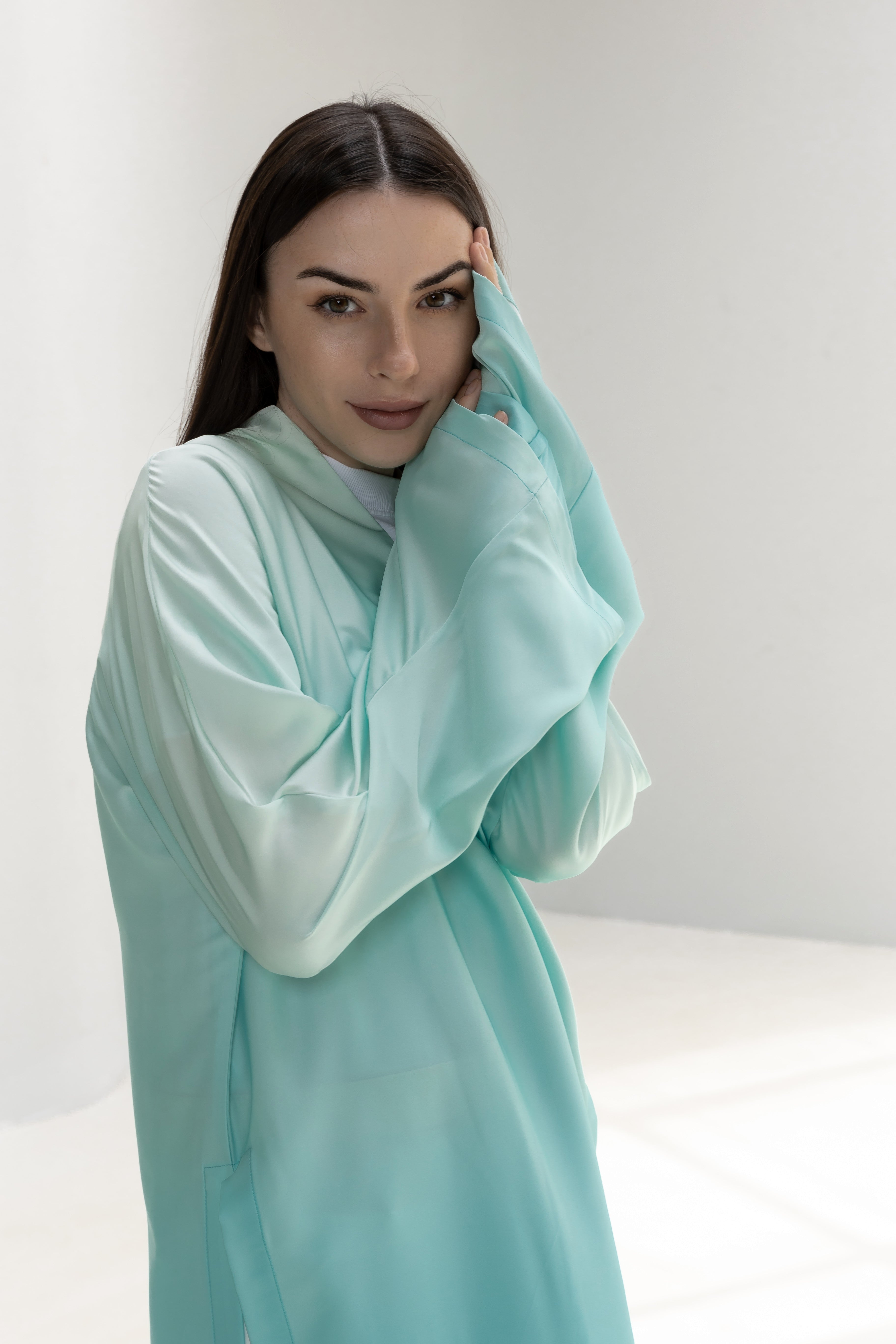 Ombre Satin Cardigan