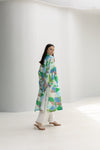 Printed Satin Silk Cardigan