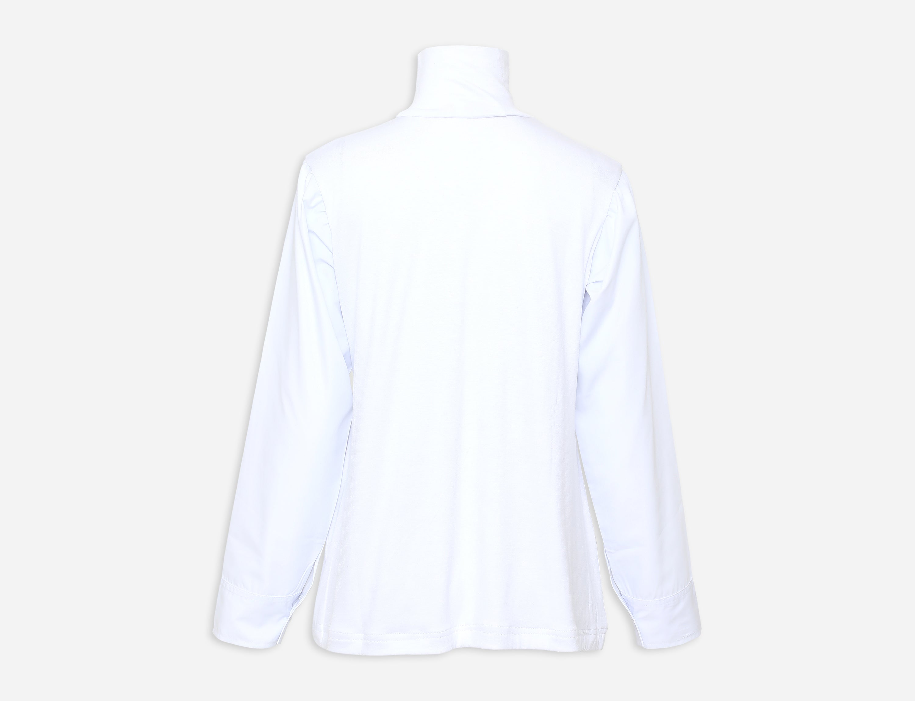 High neck top with shirt sleeves