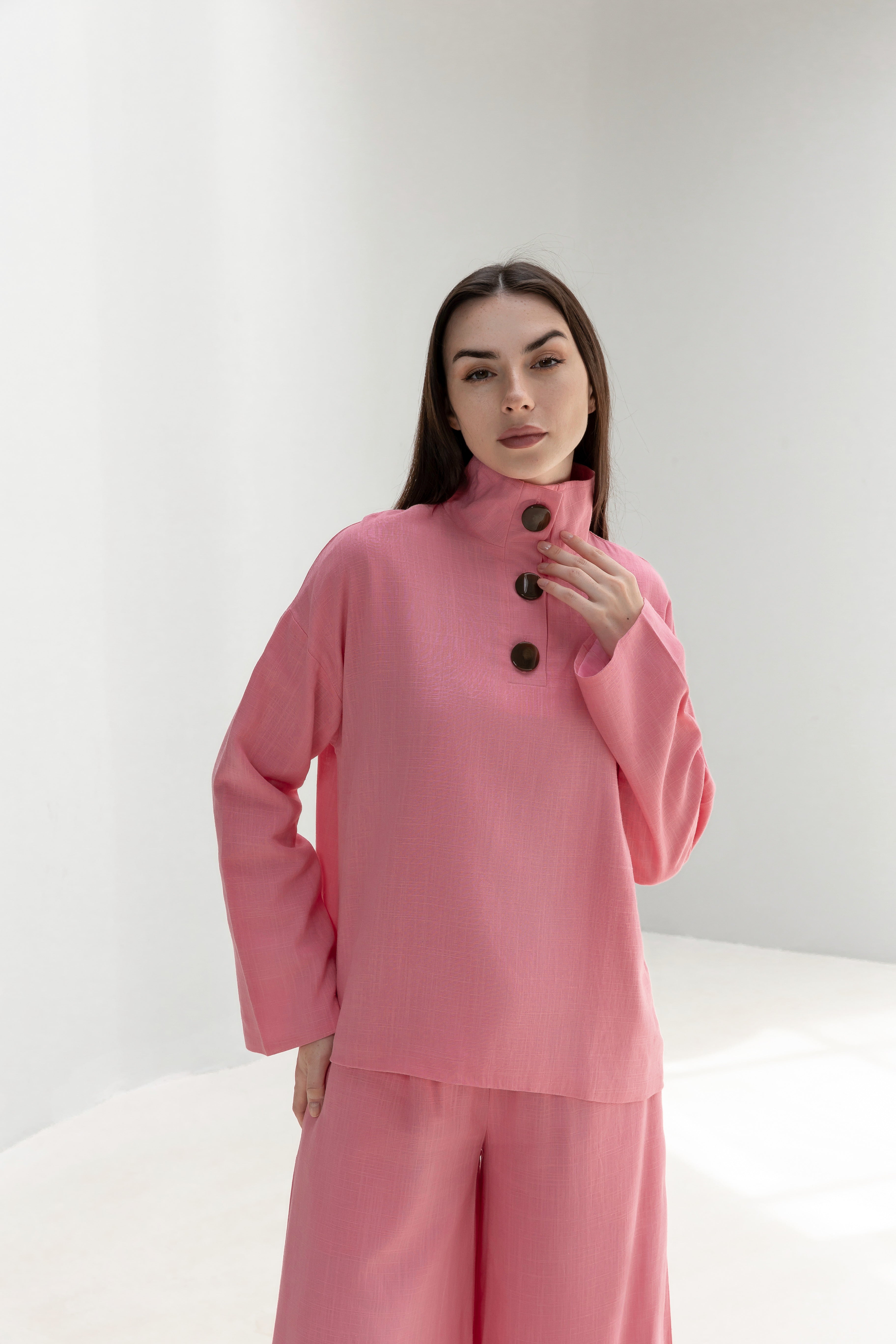 H-line High collar Top