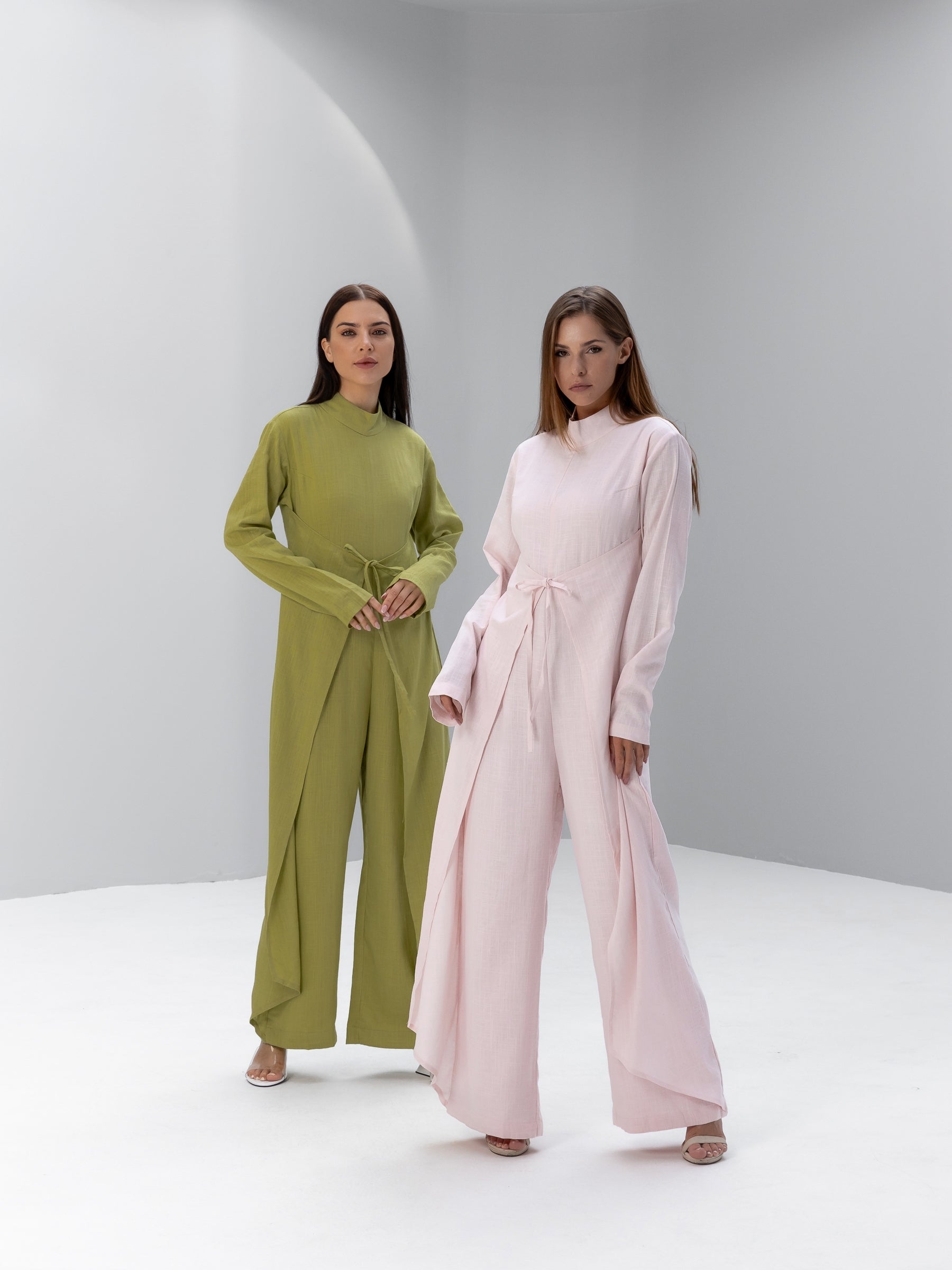 Linen Front Wrapped Jumpsuit