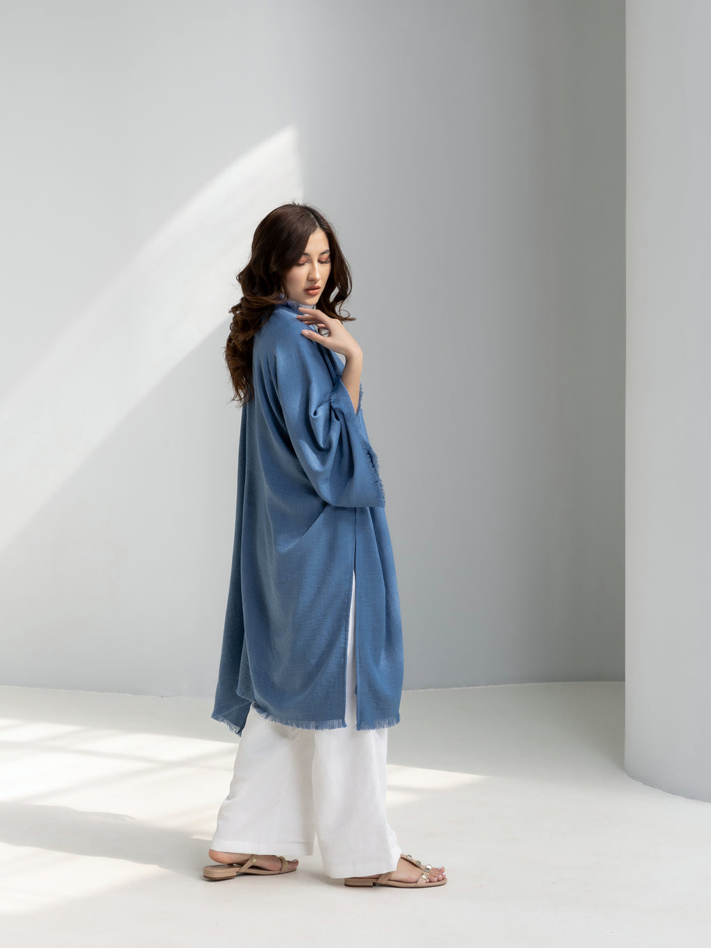 Linen Cardigan with fringes