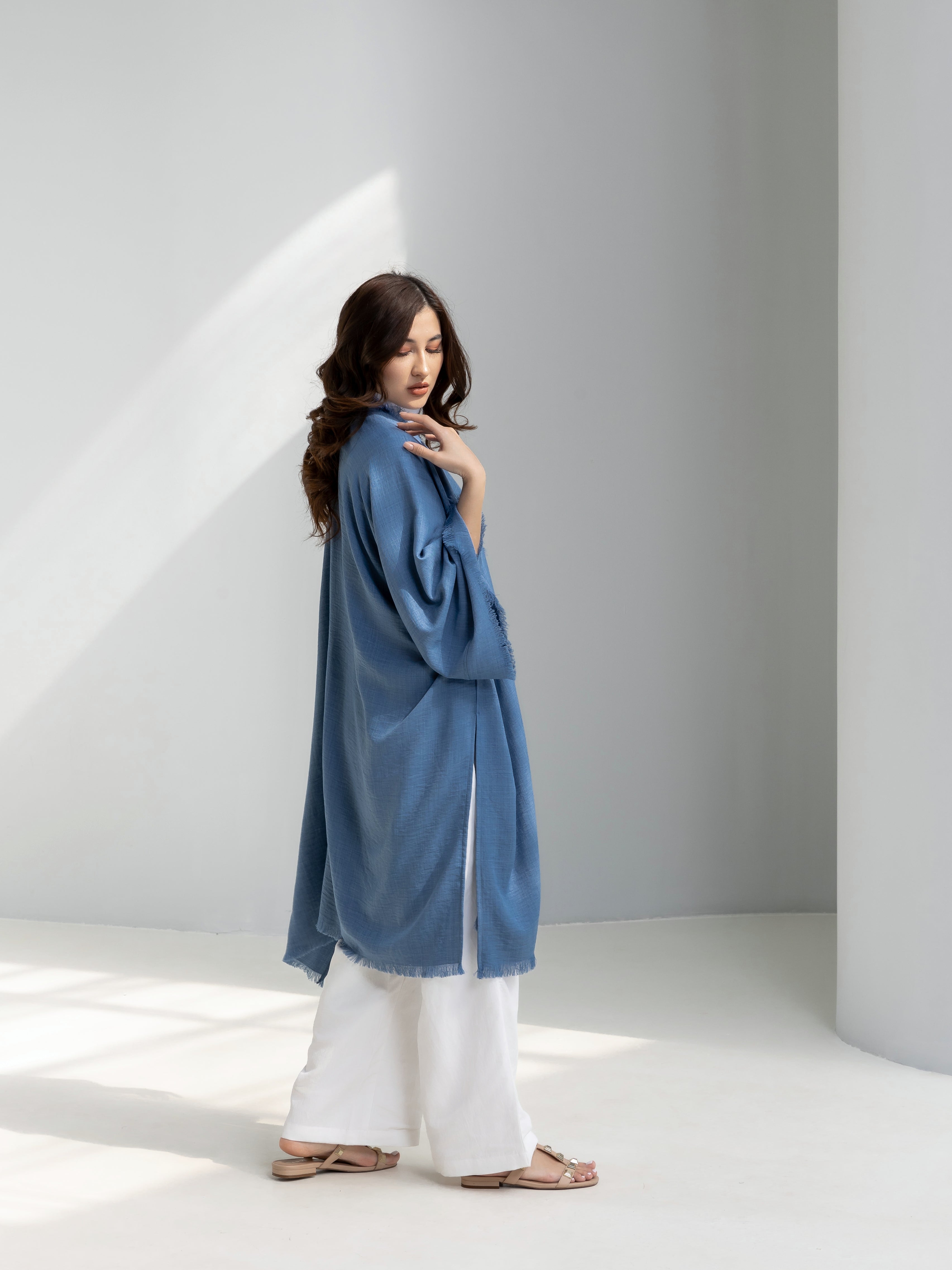 Linen Cardigan with fringes