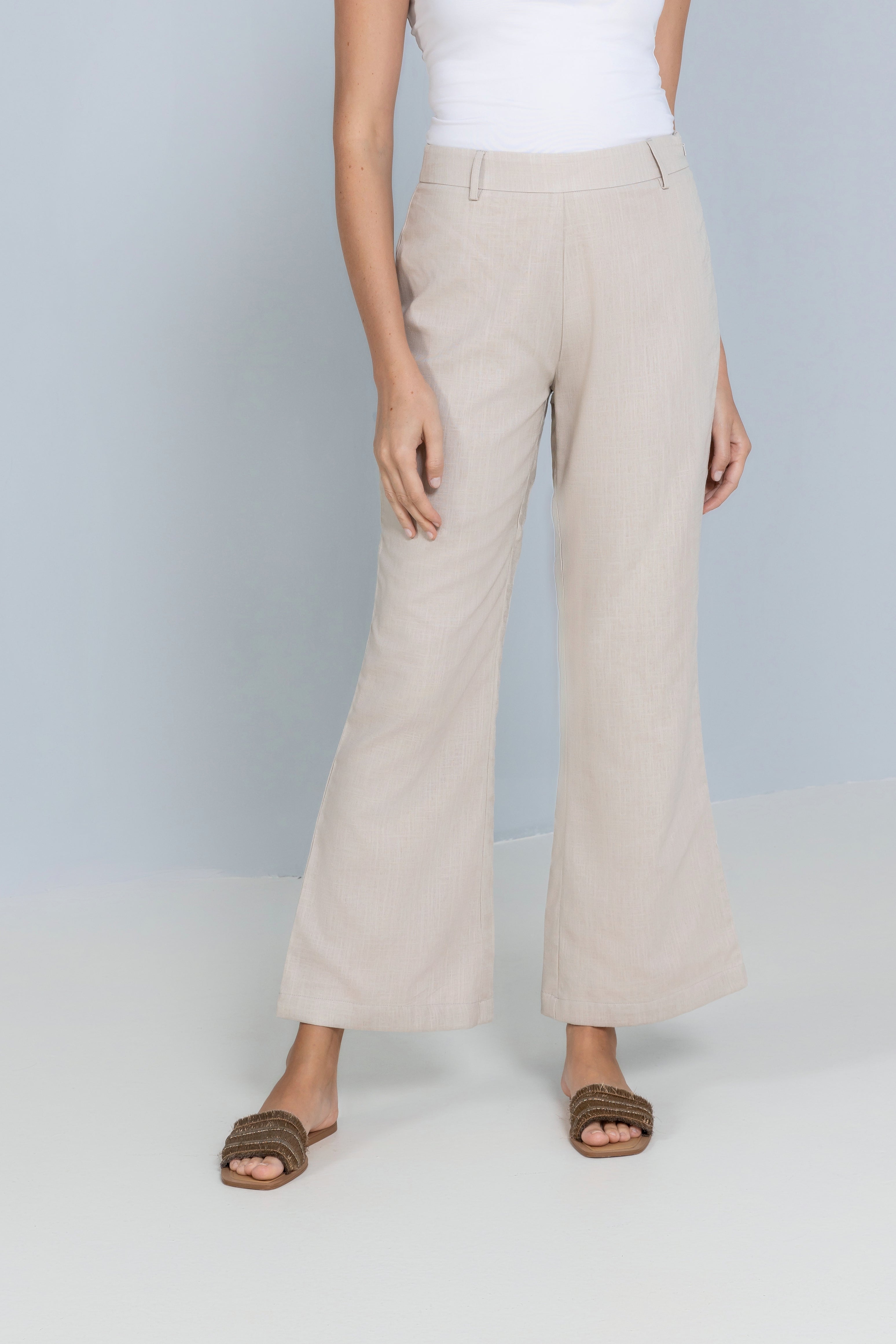 Flare Linen Trousers
