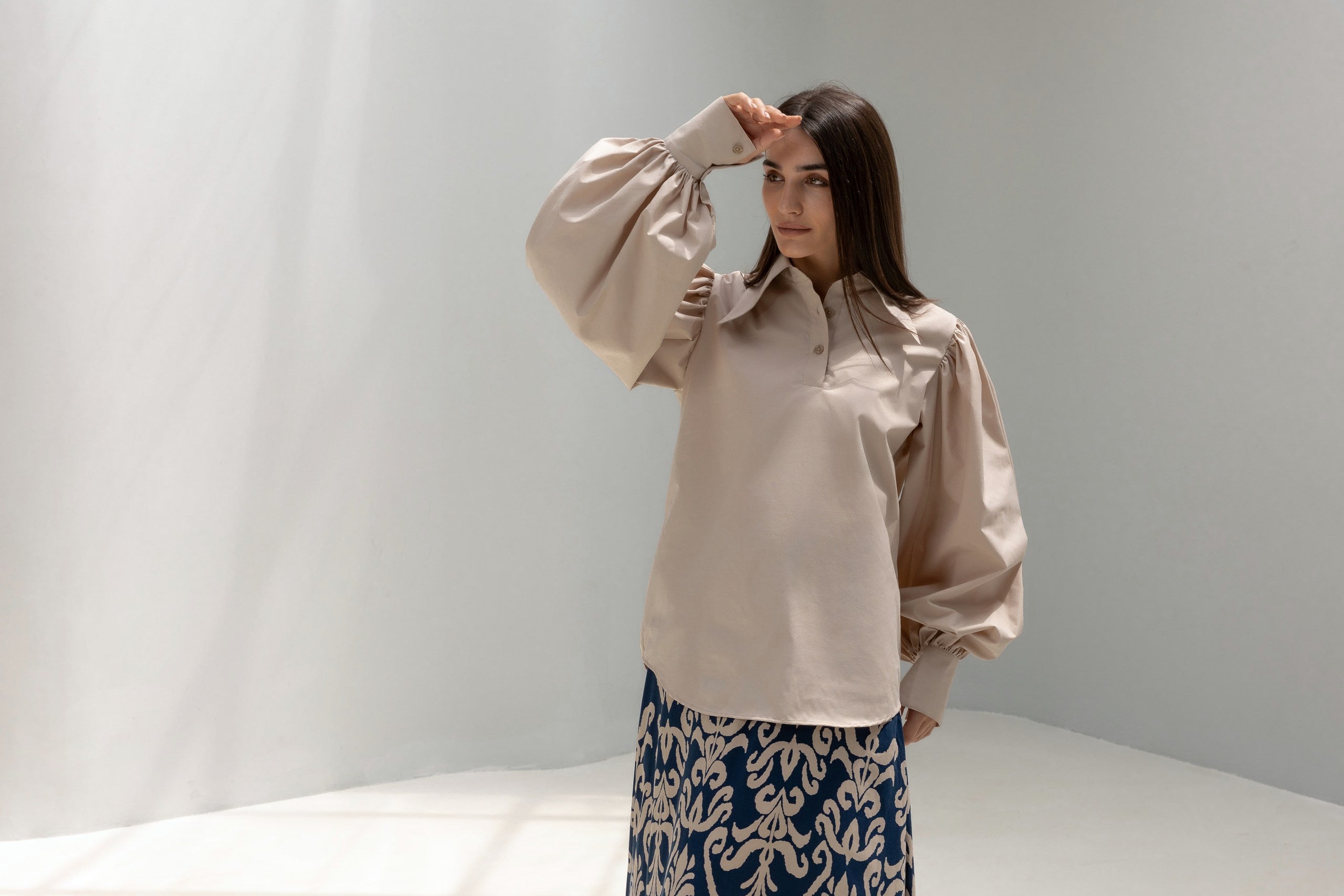 Lantern Sleeves Shirt