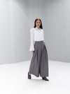 Wide-leg mid-waist tailored Trousers