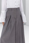 Wide-leg mid-waist tailored Trousers