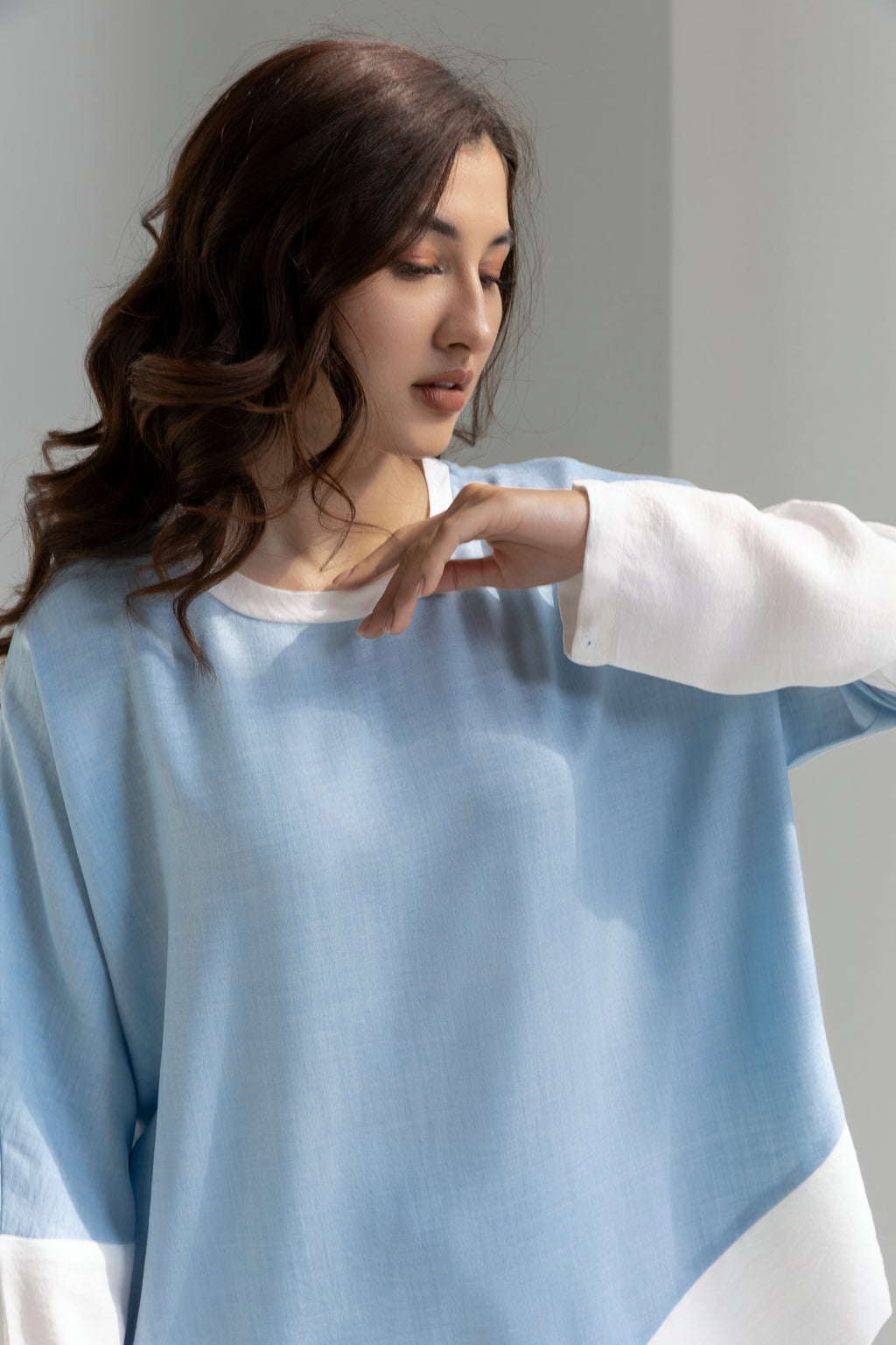 Asymmetric Linen Top