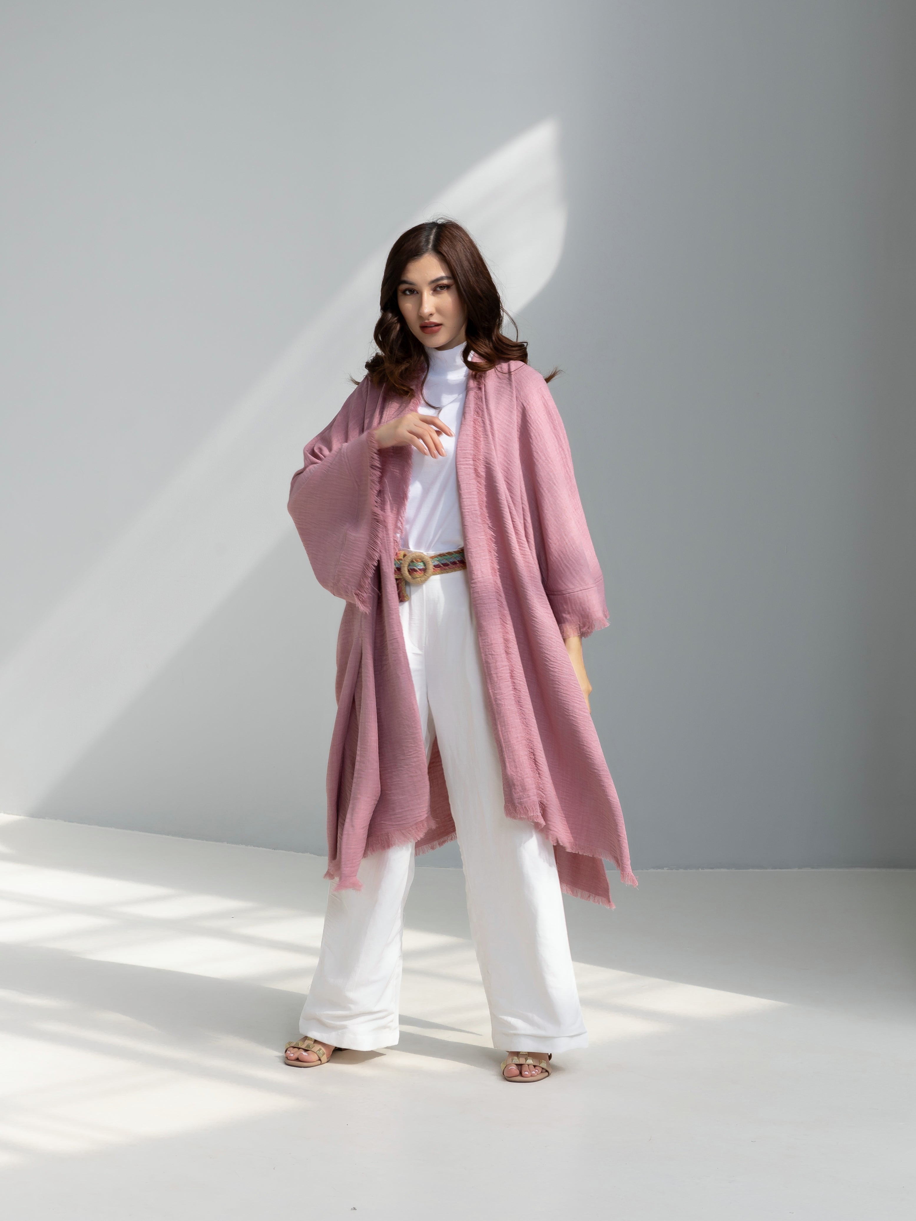 Linen Cardigan with fringes