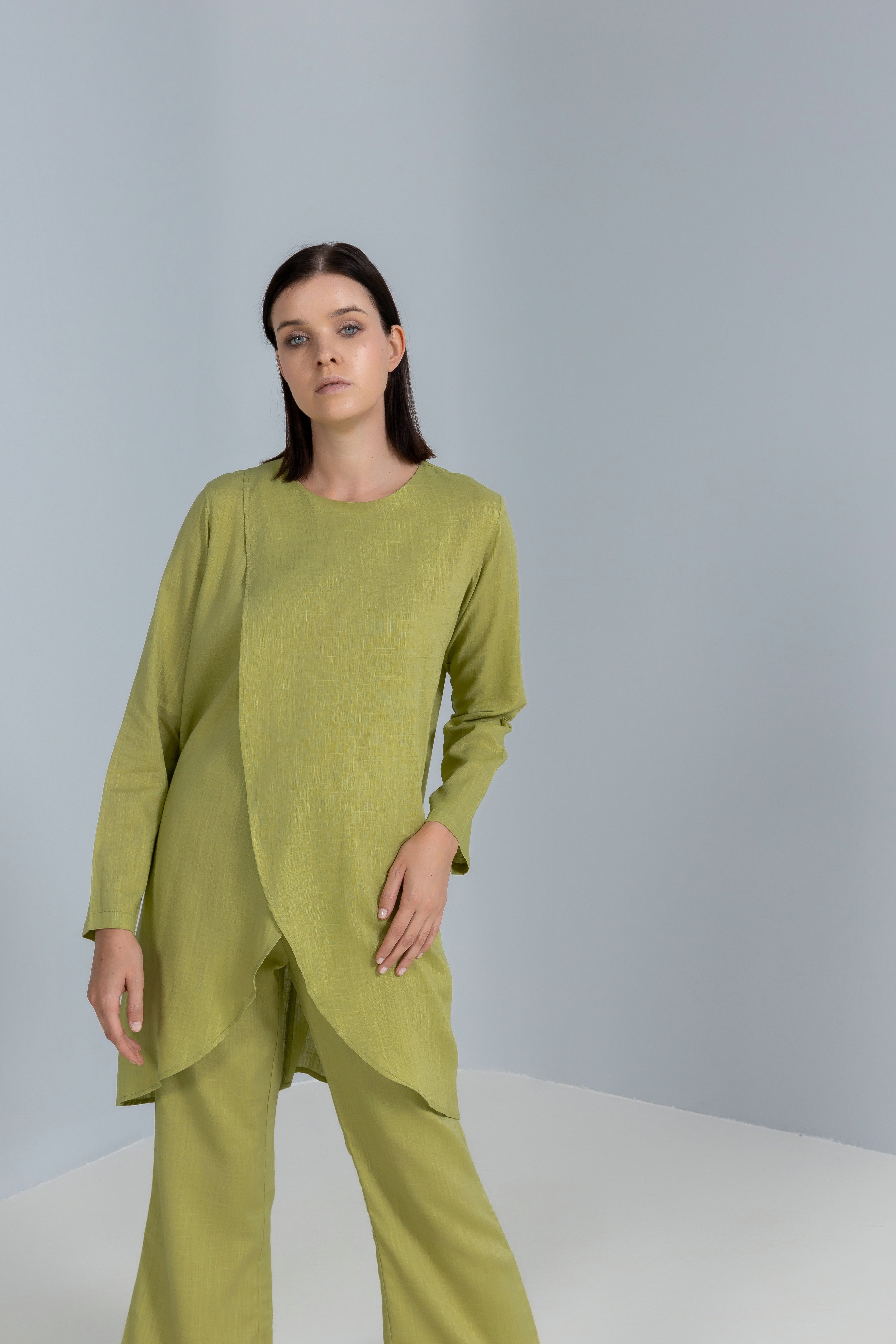 Linen Cross over Top
