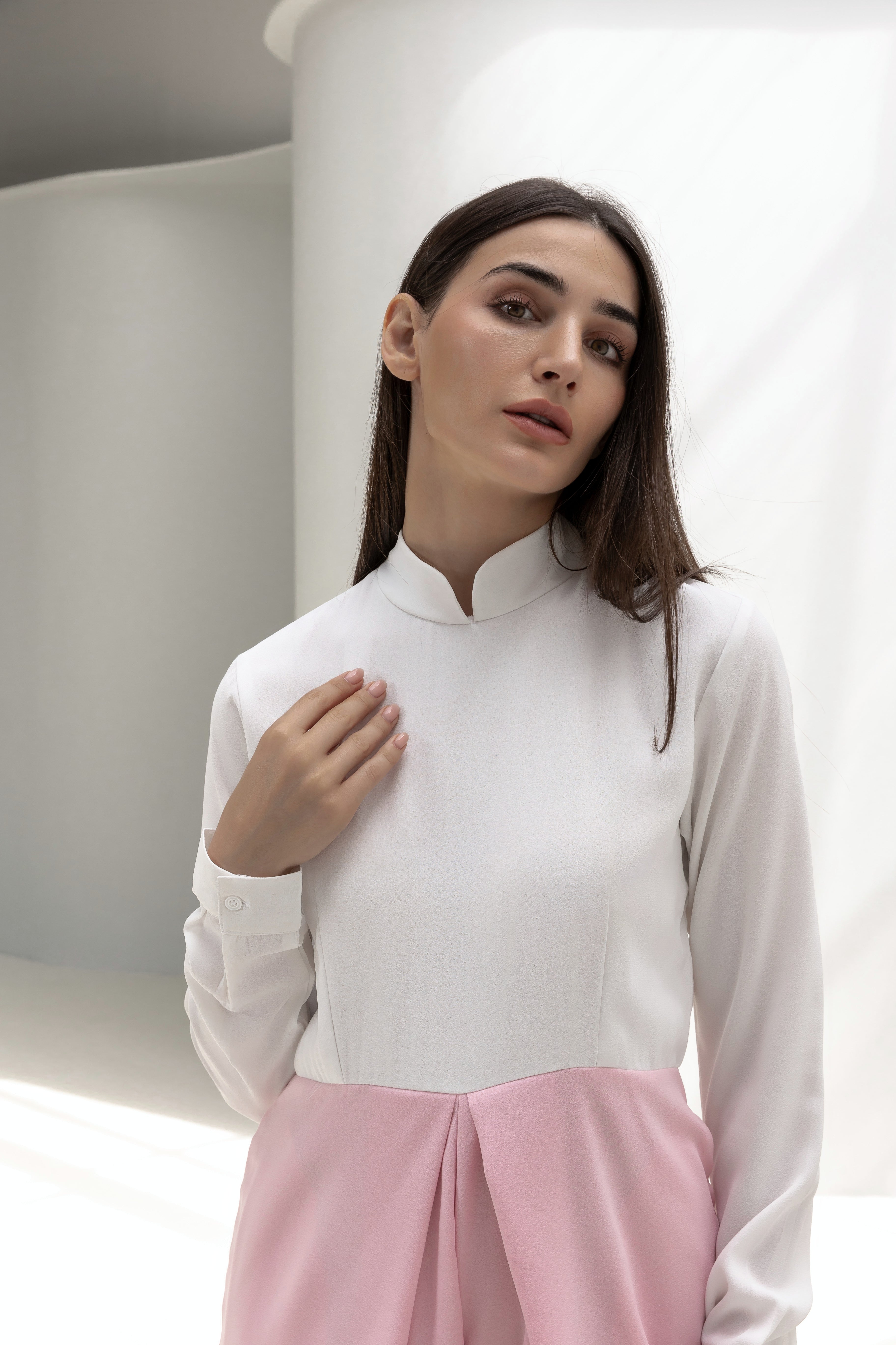 Mandarin Collar Jumpsuit