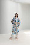 Printed Satin Silk Cardigan