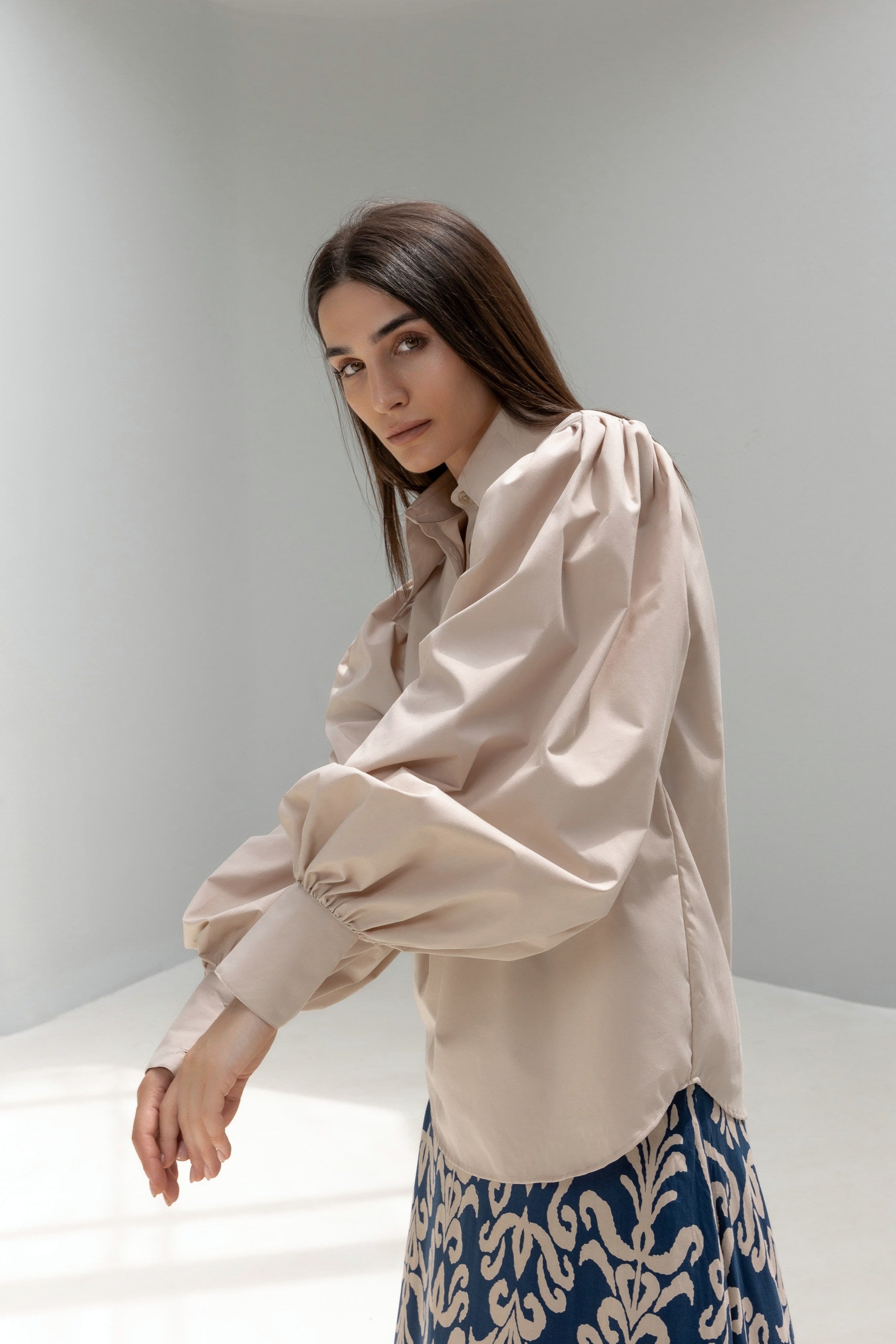 Lantern Sleeves Shirt