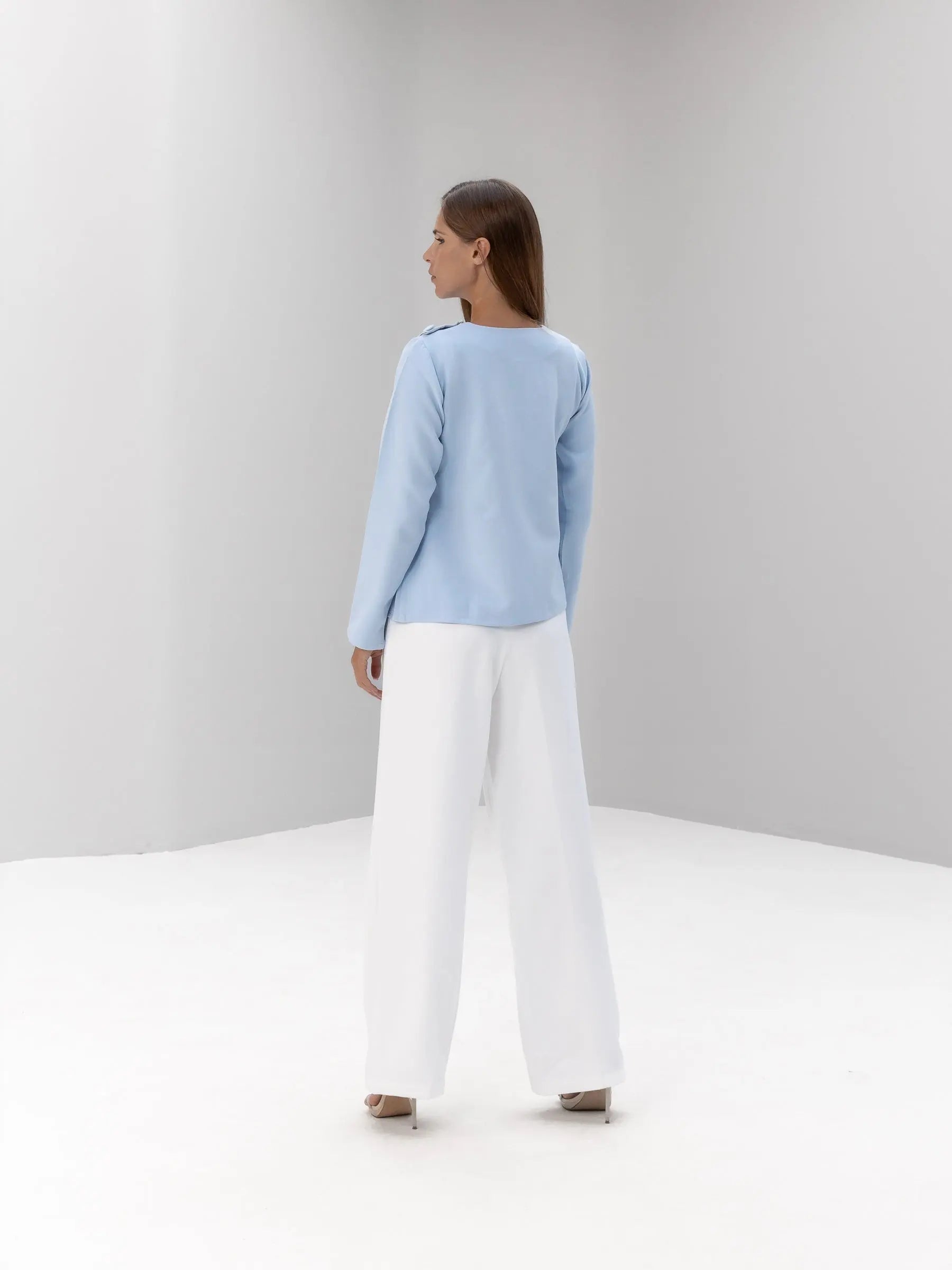 Buttoned Asymmetric Blouse POSH