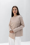Buttoned Asymmetric Blouse POSH