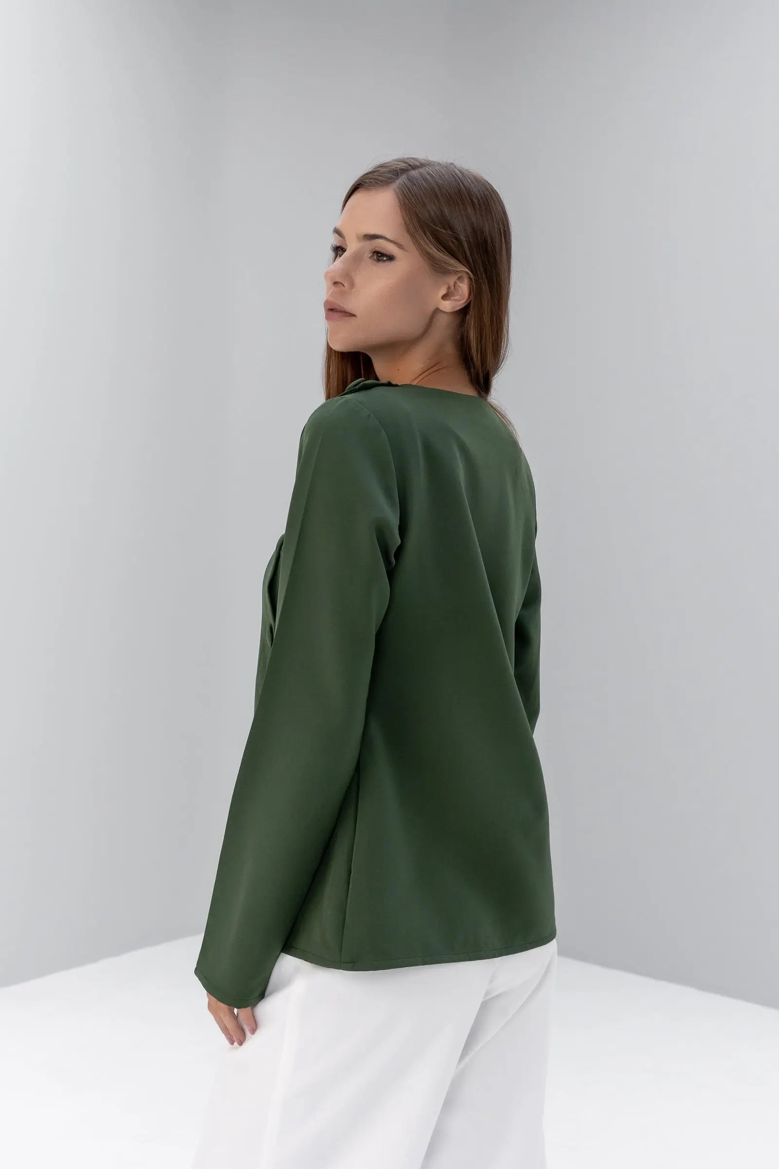 Buttoned Asymmetric Blouse POSH