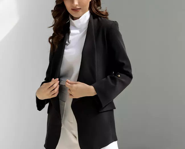 Lapelless Blazer
