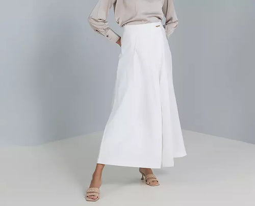 Trousers with Pleated Wrap