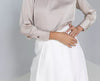 Trousers with Pleated Wrap