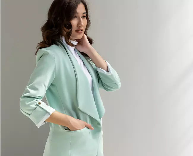 Lapelless Blazer