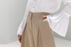 Wide-leg mid-waist tailored Trousers
