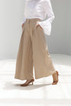 Wide-leg mid-waist tailored Trousers