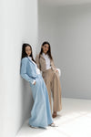 Wide-leg mid-waist tailored Trousers