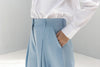 Wide-leg mid-waist tailored Trousers