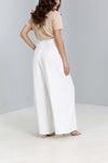 Wide-leg mid-waist tailored Trousers