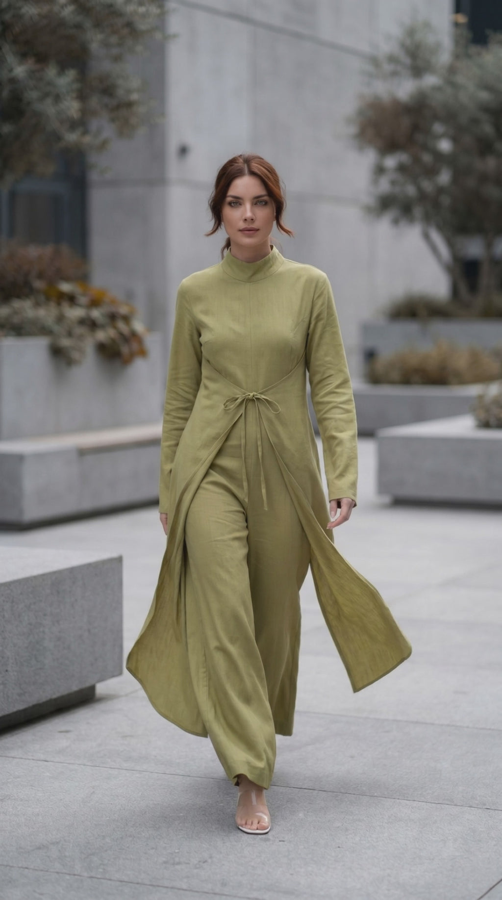 Linen Front Wrapped Jumpsuit