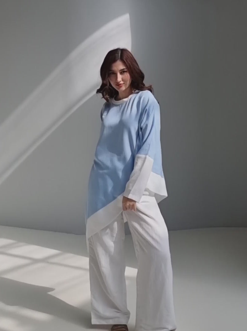 Asymmetric Linen Top