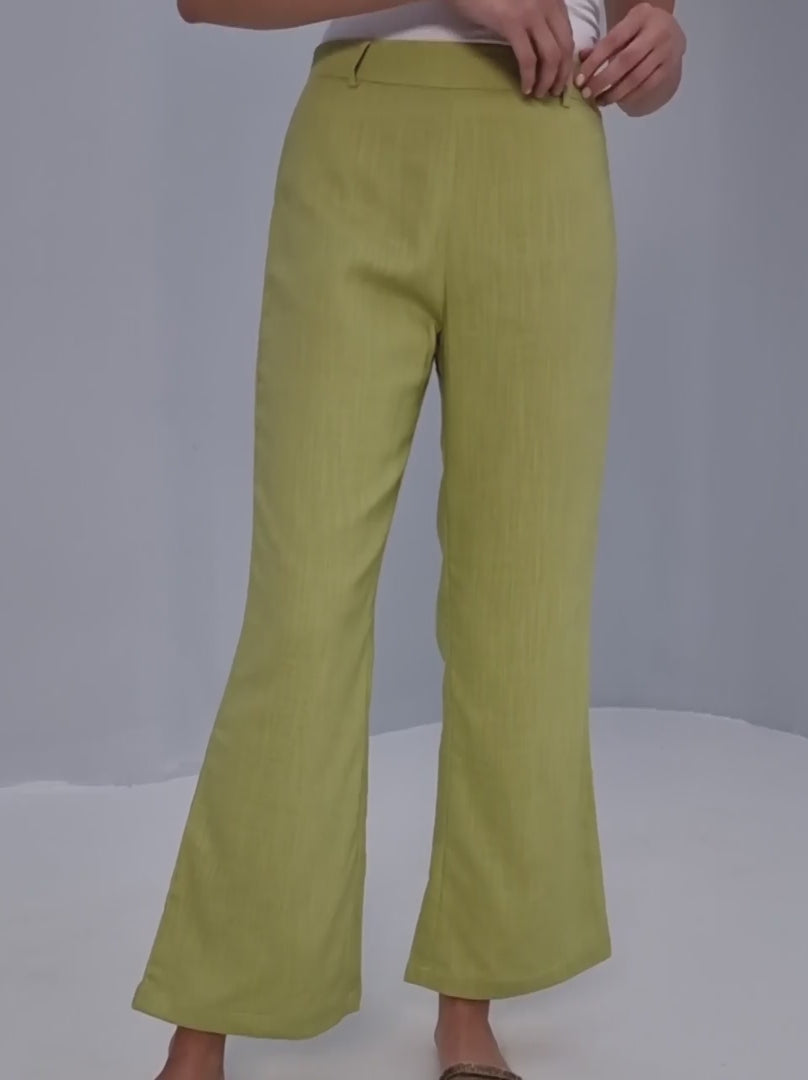 Flare Linen Trousers